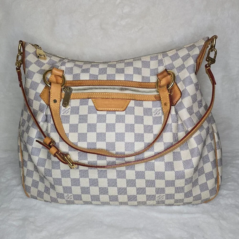 LOUIS VUITTON Azur Damier Evora MM
